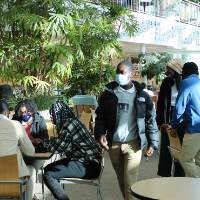 Students in lobby